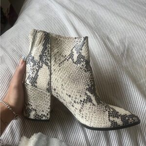 Steve Madden snake skin booties